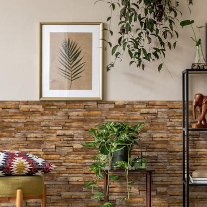 Wood Grain Peel and Stick Backsplash Tile 9.68x4.72 inch 24Pcs - color: Hzw-xy-htp-109