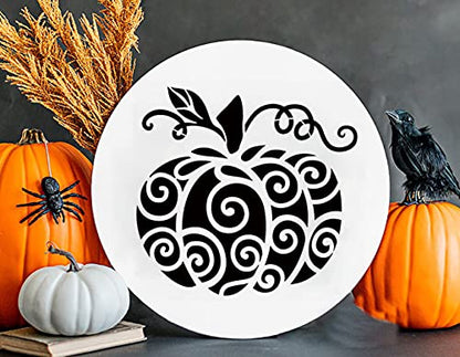 Pumpkin Stencils for Crafts Reusable 8" Fall Stencils for Painting on Wood - style: Pumpkin