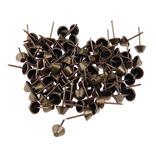dophee100Pcs Vintage Style Iron 7/16 Inch Decorative Upholstery Tacks Nails - size: Style 3