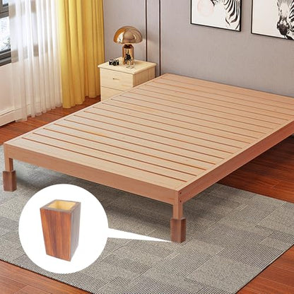 Retro Red Cuboid Pine Wooden Square Holes Furniture Riser 4Pcs - color: Retro Red, size: In dia 1.97"/H 3.94"