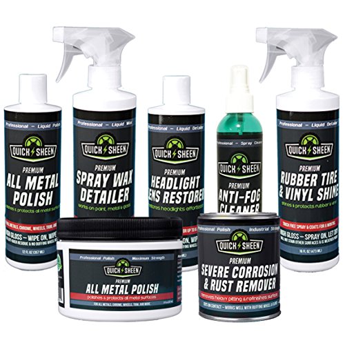 | Ultimate Automotive Care Kit w/All Metal Polish, Anti Fog Cleaner, Spray Wax Detailer, Severe Corrosion & Rust Remover, Rubber Tire & Vinyl Shine, Lens Restorer - size: Ultimate Auto Care Kit
