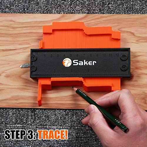 Saker Contour Gauge Profile Tool with Lock 5 Inch Orange - style: 5 INCH