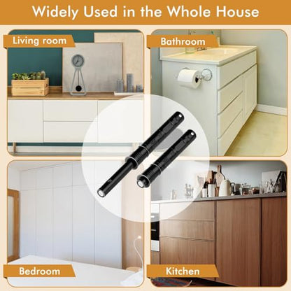 Lounsweer 50 Pack Magnetic Push Latches for Cabinets, Black Long - color: Black, size: Long