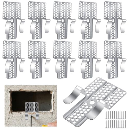 10 Pack Drywall Repair Clips, 1/2 Inch Drywall Patch Clips, with 20 Screws