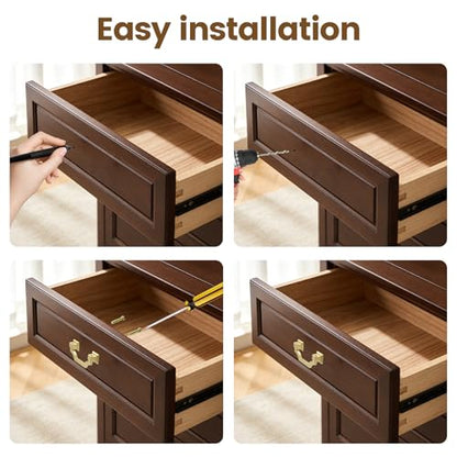 Geesatis 4Pcs Gold Cabinet Pulls, 3.8" Solid Zinc Alloy Drawer Door Handles - color: Gold(4Pcs), size: 3.8inch
