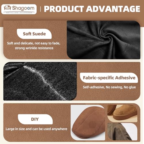 Fabric Repair Tape, Self-Adhesive Couch Patch for Furniture, Cloth - color: Suede Brown, size: 3.5X79 Inch