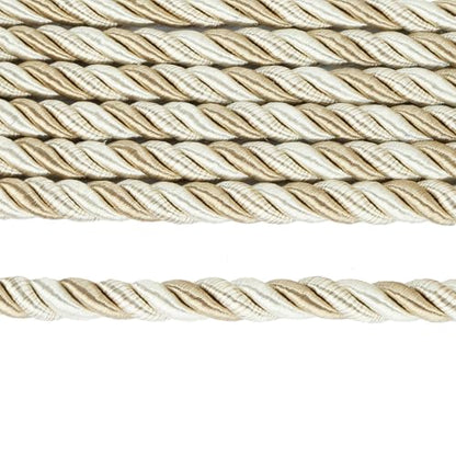 10 Yards / 1cm Twisted Rope Cord Trim Nylon Rope Thread String for DIY,Home Decor,Sofa Furniture Decoration-Mix Beige - style: mix beige
