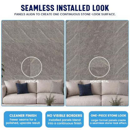 Dundee Deco Faux Stone Wall Panels, Dark Grey, 2x4 ft, 4 Pack - color: Dark Gray, size: 31 sq ft; 24" x 47", Pack of 4
