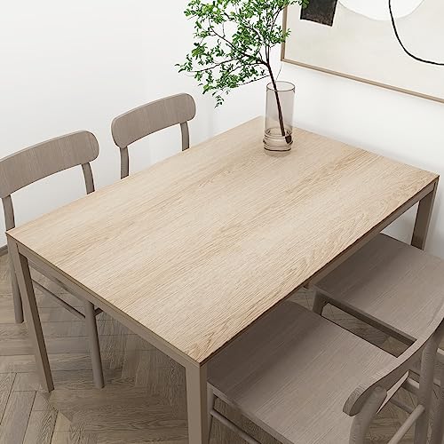 32x78inch Wide Brown Wood Contact Paper Peel and Stick Countertop Oak Walnut Textured Wallpaper Light Wood Grain Vinyl Wrap Air Guide Slot Design Matte Thickened Self-Adhesive Waterproof Wall Sticker - color: Light Brown, size: 32" x 78"