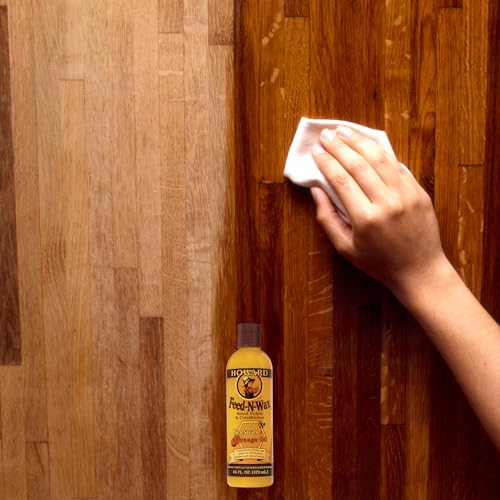 Howard Products Feed-N-Wax Wood Polish & Conditioner, 8 oz, Orange - size: 8 Fl Oz (Pack of 1), style: Surface Protection Wax