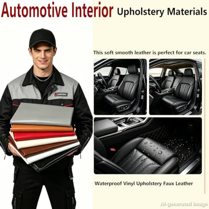 Picheng Vinyl Uholstery Faux Leather: 54" x 72" Soft Durable Marine Vinyl - color: Black, size: 2Yard（54"x72"）