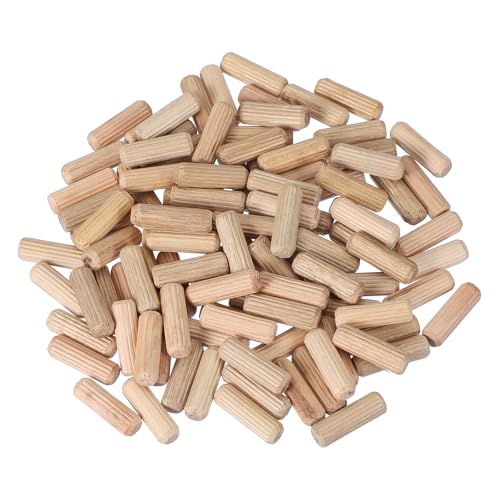 MECCANIXITY Wooden Dowel Pins 5/16" x 1" (8mm x 25mm) Straight Dowel Rods Wood Fluted Dowels Rods for Crafts Furniture DIY Hardwood Count 120 - size: 5/16" x 1"