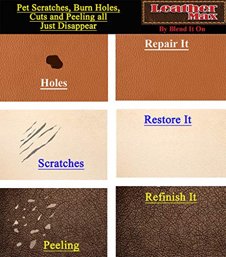 Leather Repair, Refinish, Restore Kit/Leather Max Touch-up for Leather & Vinyl Refinishing (Cream) - color: Cream