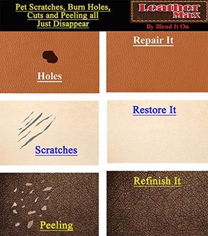 Leather Repair, Refinish, Restore Kit/Leather Max Touch-up for Leather & Vinyl Refinishing (Cream) - color: Cream