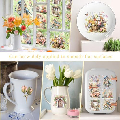 16 Sheets Vintage Rub-On Transfers for Furniture & Crafts, 6 x 6 Inch - style: Garden