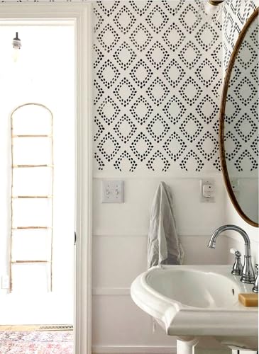 STENCILIT Diamonds Large Wall Stencil for Painting - 24x39in Stencil