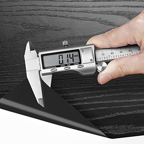 Livelynine 15.8x394 Peel and Stick Black Countertop Waterproof Wood Grain Contact Paper for Countertops Cabinets Desk Table Shelves Wrap Kitchen Counter Top Covers Thick Vinyl Wallpaper Self Adhesive - size: 15.8" x 394"