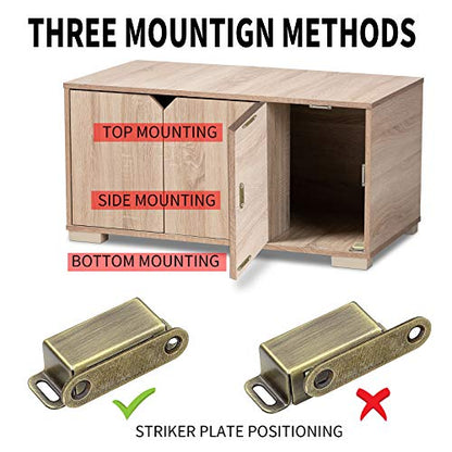 Jiozermi Magnetic Door Catch, 4 Pack, Bronze - color: 4 Pack, Metal