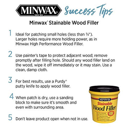 Minwax 42851000 Stainable Wood Filler, 1 oz, Natural - size: 1 oz