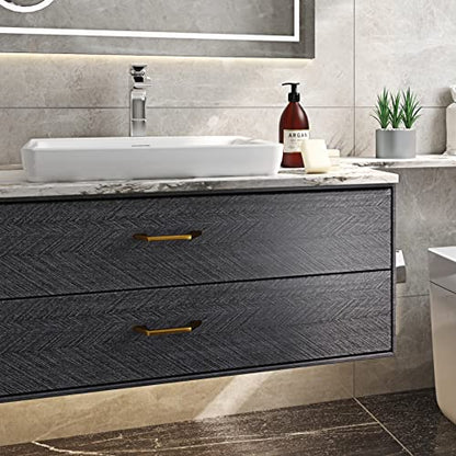 Livelynine 15.8x197 Ebony Wood Countertop Contact Paper Peel and Stick Waterproof Black Contact Paper for Cabinets Vinyl Wrap Kitchen Cabinet Wallpaper Self Adhesive Countertop Cover Desk Stickers - color: Charcoal Wood, size: 15.8" x 197"
