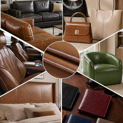 54" Marine Vinyl Upholstery Faux Leather Fabric by The Yard Waterproof - color: Brown, size: Pre-cut 3 Yards 54"x108"