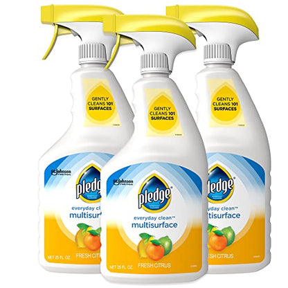 Pledge pH Balanced Multi Surface Cleaner Spray, Fresh Citrus, 25 oz, 3 pk - size: 25 Fl Oz (Pack of 3)