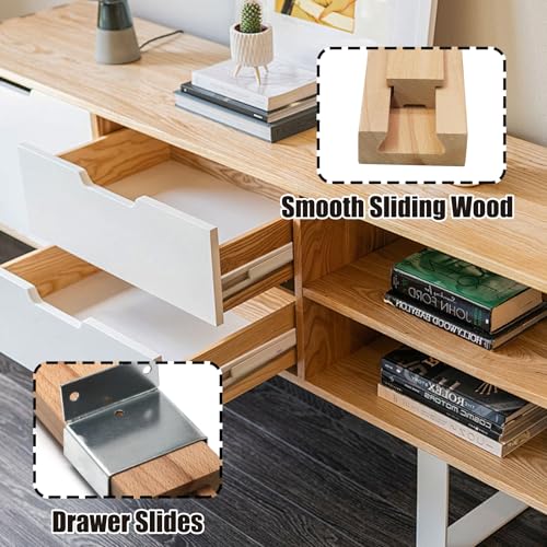 Luomorgo Wooden Drawer Slides, 16 Inch, Bottom Mount, 1 Pack