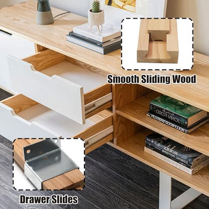 Luomorgo Wooden Drawer Slides, 16 Inch, Bottom Mount, 1 Pack