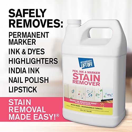 Lift Off Pen, Ink & Marker Stain Remover, 1 Gallon, 41001 (Pack of 4) - size: 128 Fl Oz (Pack of 4)