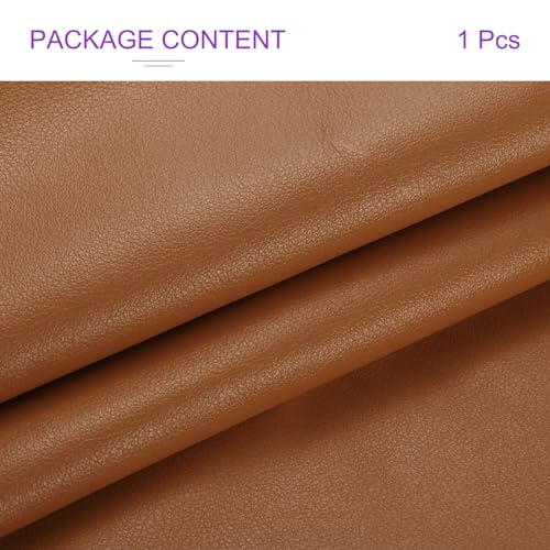 DMiotech 1 Pack 12 Inch x 53 Inch Faux Leather Sheet Furniture Cover Fabric Skin Brown PU Leather Roll for Handmade DIY Craft Projects - color: Brown, size: 12 Inch x 53 Inch