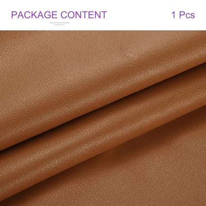 DMiotech 1 Pack 12 Inch x 53 Inch Faux Leather Sheet Furniture Cover Fabric Skin Brown PU Leather Roll for Handmade DIY Craft Projects - color: Brown, size: 12 Inch x 53 Inch