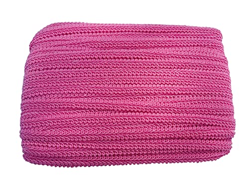 3/8 Inch Gimp Braid Trim 50 Yards for Upholstery Costume DIY Crafts (1326 Pink) - color: Pink