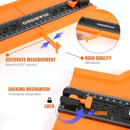 DODOWIN 10 Inch Contour Gauge Profile Tool with Unlimited Connection - size: 10-Inch