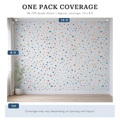 720 Pcs Boho Terrazzo Stickers - style: Terrazzo