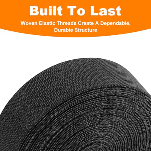 Lawn Chair Webbing, 2" x 40ft Elastic with 40 Clips