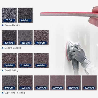 18Pcs 400Grit Sanding Sponges, 4x2.8In Hook & Loop Black - size: 400 Grit