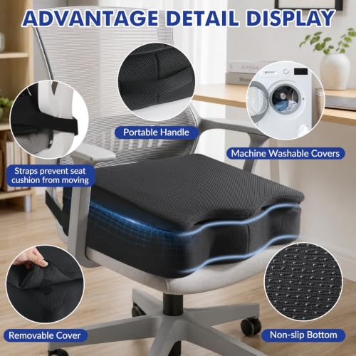 Memory Foam Seat Cushion for Long Sitting