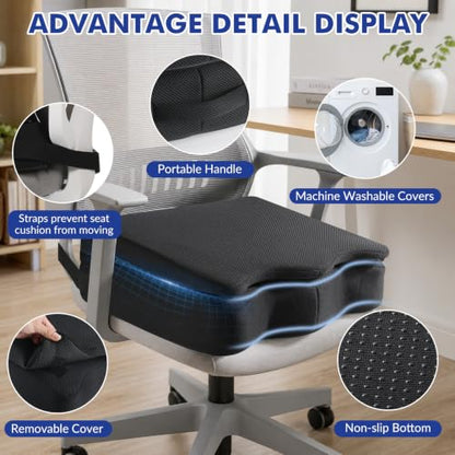 Memory Foam Seat Cushion for Long Sitting