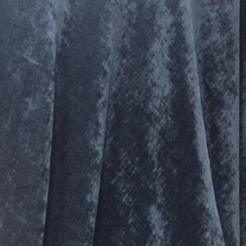 Navy Chenille Soft Velvet Fabric, 118 Inch. in Width, Ideal Material for Upholstery Coaches and Chairs, Drapery, Pillows, Slipcovers, Tablecloths, Sewing, Arts & Crafts Etc - Sample/Swatch - color: Navy, size: Sample 3x3 Inch