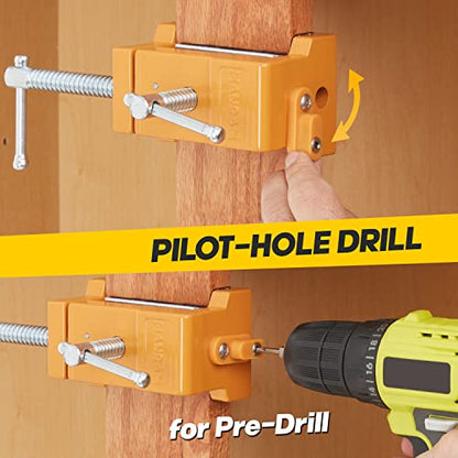 Cabinet Clamps 2 Pack, Face Frame Alignment Tool with Drill Guide