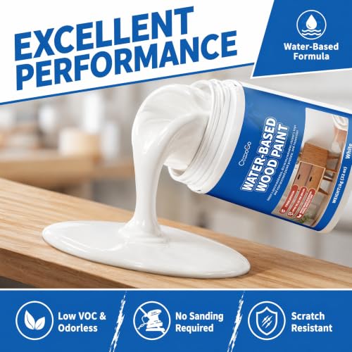 Wood Furniture Paint, White, 10 fl oz