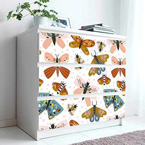 Self-Adhesive Dresser Sticker, Peel and Stick Furniture Stickers/Decals, Removable Furniture Skin (004, MALM)… - color: Md004, size: MALM
