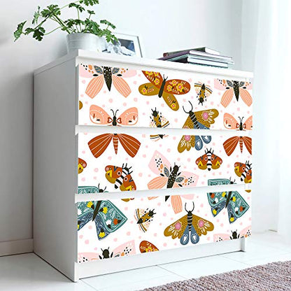 Self-Adhesive Dresser Sticker, Peel and Stick Furniture Stickers/Decals, Removable Furniture Skin (004, MALM)… - color: Md004, size: MALM