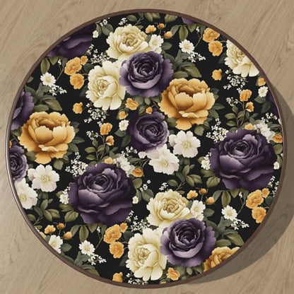Laatse Dark Peony Peel and Stick Wallpaper 17.5" x 118",Beige/Black - color: Purple/Beige, size: 118" x 17.5"