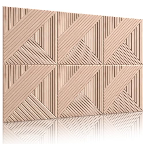 Acoustic Wall Panels 6 Pack, 72"x48" - Light White Oak - color: #094 Light White Oak, size: 72 X 48 Inches