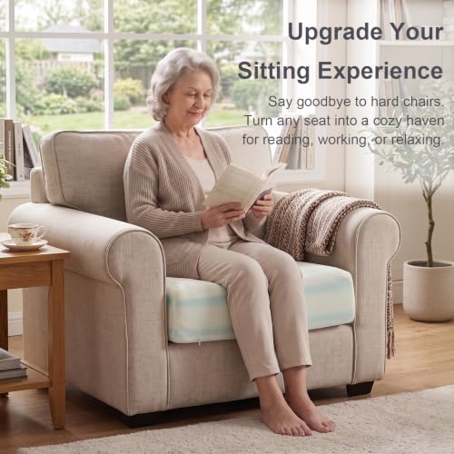 6" Couch Cushion Insert, 4-Layer Memory Foam Sofa Replacement Pad - color: White, size: 22" x 22" x 6"