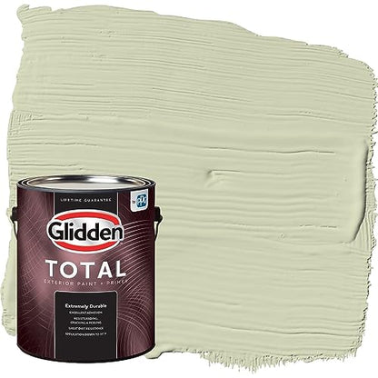 Glidden Total Exterior Paint & Primer All-in-One, Pickling Spice/Green, Semi-Gloss, 1 Gallon - color: Pickling Spice, size: 128 Fl Oz (Pack of 1)