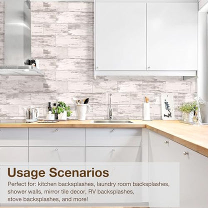 Peel and Stick Backsplash Tile for Kitchen & Bathroom Walls - Waterproof Smart Renter Friendly Sticker - color: Polished Eurasia Silver - Gray