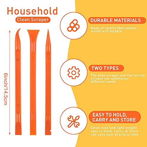 Honoson 9 Pcs Cleaning Scraper Tool, Scratch Free for Auto Detailing,None - color: Orange