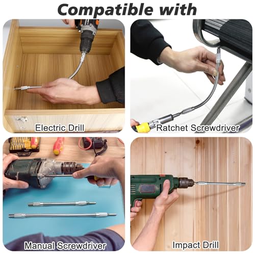Guyuyii 360° Bendability Flexible Drill Bit Extension for Tight Spaces - color: 1pc